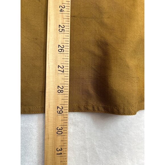 J.Jill‎ Blouse Womens Large Gold Brown 100% Silk Button-Up Long Sleeve Tunic - Picture 6 of 7